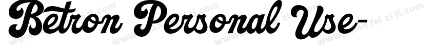 Betron Personal Use字体转换